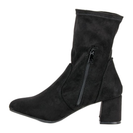 Kylie Botines de ante sin cordones negro 1