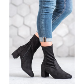 Kylie Botines de ante sin cordones negro 5