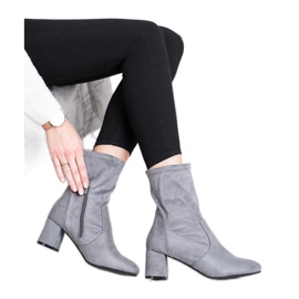 Kylie Botines de ante sin cordones gris 5