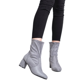 Kylie Botines de ante sin cordones gris 4