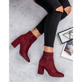 Kylie Botas burdeos elegantes multicolor rojo 6