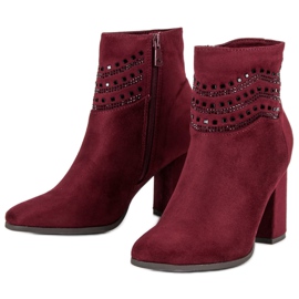 Kylie Botas burdeos elegantes multicolor rojo 3