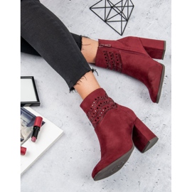Kylie Botas burdeos elegantes multicolor rojo 7