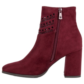 Kylie Botas burdeos elegantes multicolor rojo 1