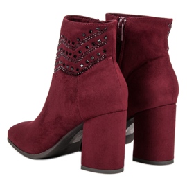 Kylie Botas burdeos elegantes multicolor rojo 2