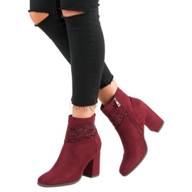 Kylie Botas burdeos elegantes multicolor rojo 5