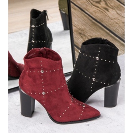 Kylie Botas de ante burdeos multicolor rojo 4