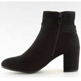 Negro YL56 Botas negras de tacón alto 3