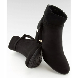 Negro YL56 Botas negras de tacón alto 4