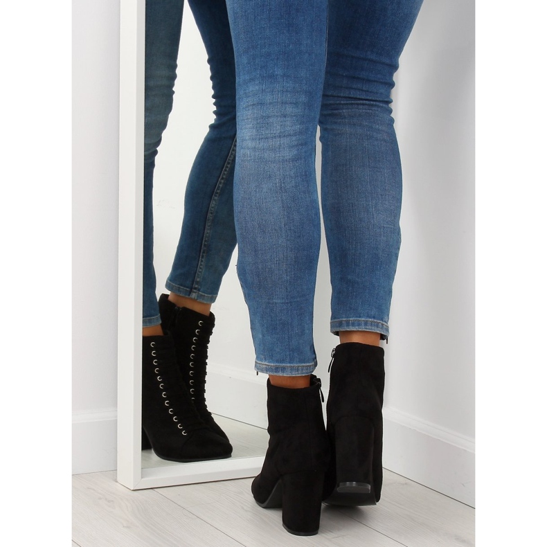 Botas con tacón estable negro SP03 Negro 1 Botas con tacón estable negro SP03 Negro 1