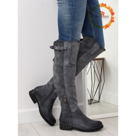 Botas de montar grises para mujer 228-PG gris 1 Botas de montar grises para mujer 228-PG gris 1