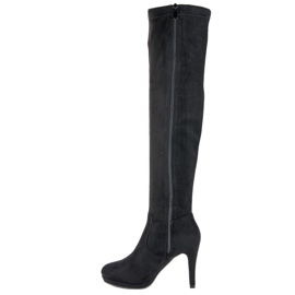 Small Swan Botas por encima de la rodilla negro 2