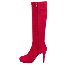 Small Swan Botas de mujer sexy rojo 2