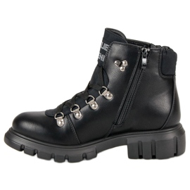 Kylie Botas con cordones negro 3