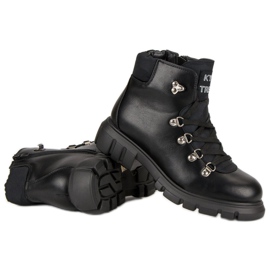 Kylie Botas con cordones negro 5