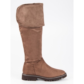 Kylie Botas de tacón plano marrón 3