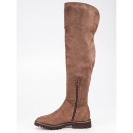 Kylie Botas de tacón plano marrón 5