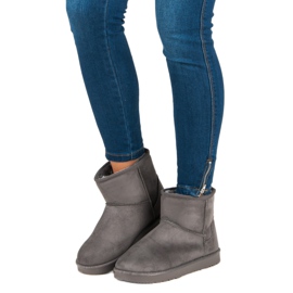 Kylie Botas de nieve sin cordones gris 4