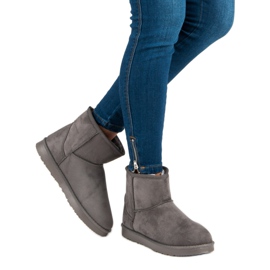 Kylie Botas de nieve sin cordones gris 5