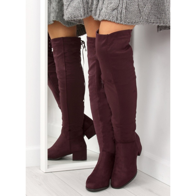 Botas mosqueteras BH129-HB Wine burgundy multicolor rojo 1