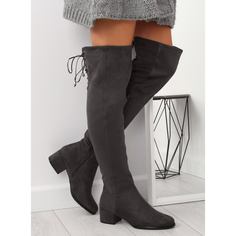 Gris Botas altas tacones BH129-HB Gris 2 Gris Botas altas tacones BH129-HB Gris 2