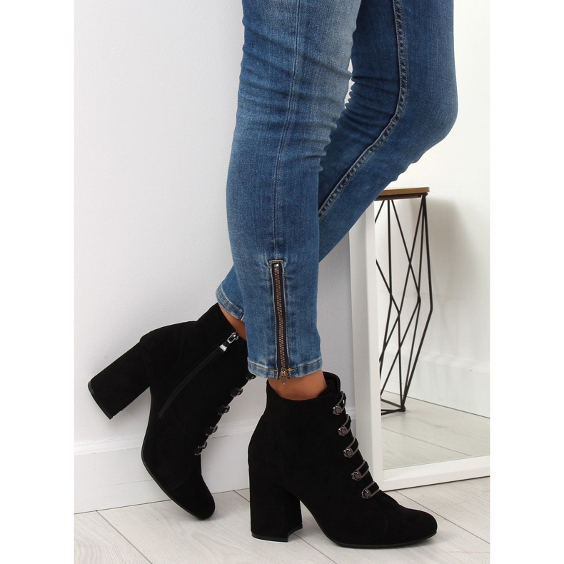 Negro OM-15 Botas negras de tacón alto 2 Negro OM-15 Botas negras de tacón alto 2