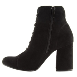 Negro OM-15 Botas negras de tacón alto 4