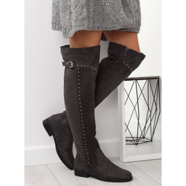Botas grises, BH136-HB Gris 1 Botas grises, BH136-HB Gris 1