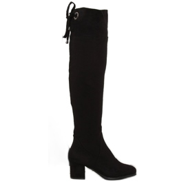 Botas negras de tacón B-318 negras negro 5