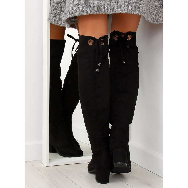 Botas negras de tacón B-318 negras negro 2