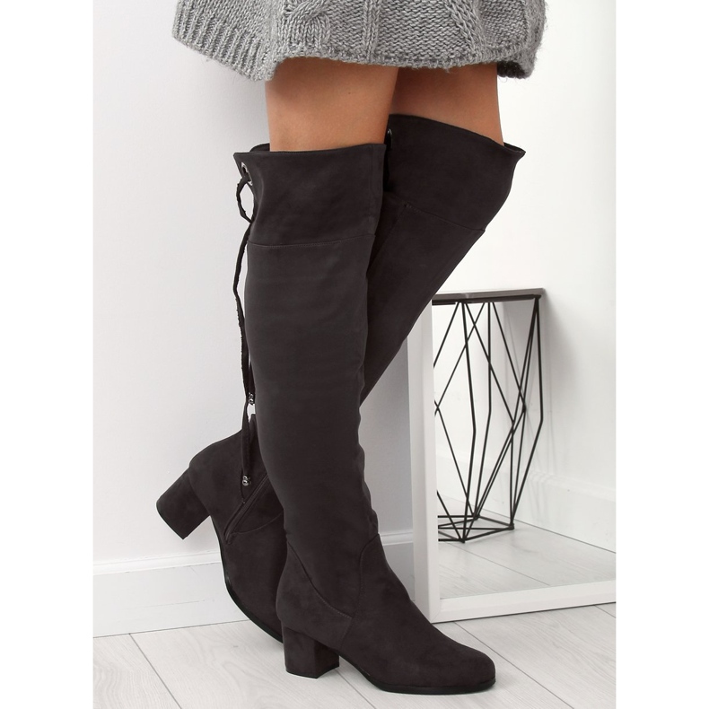 Botas mosqueteras grises B-318 Grey 1 Botas mosqueteras grises B-318 Grey 1