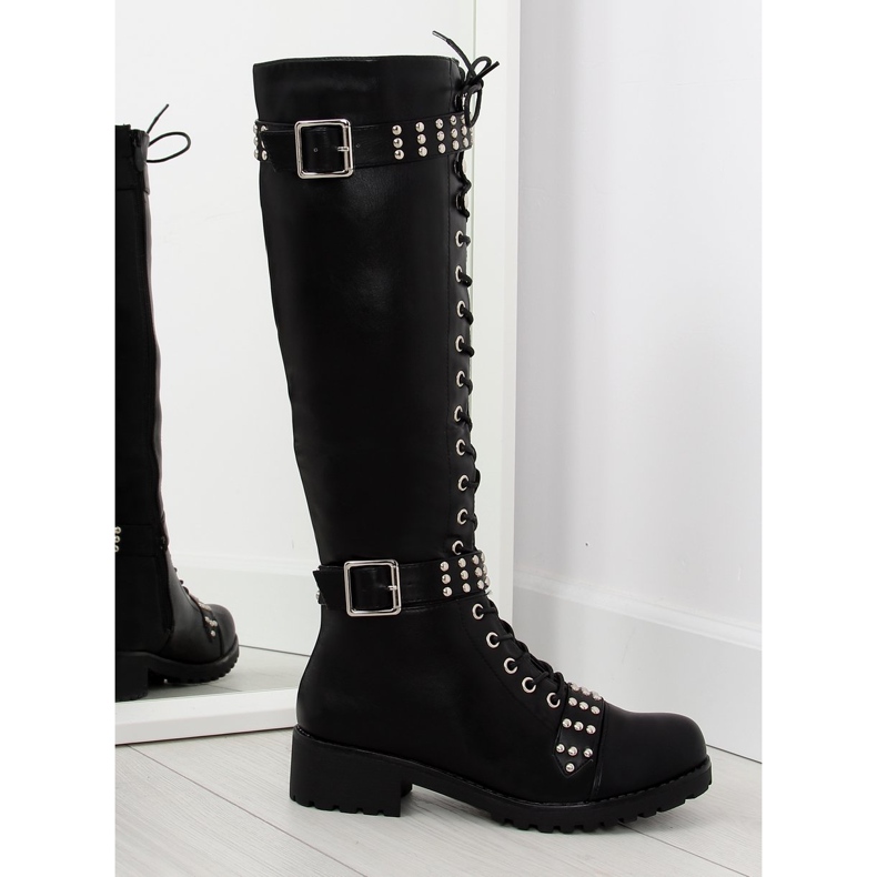 Botas de montar con tachuelas negro PE116 negro 1