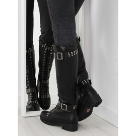Botas de montar con tachuelas negro PE116 negro 5