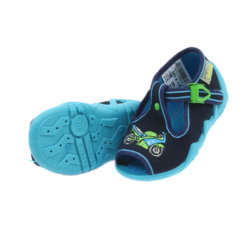 Befado calzado infantil pantuflas 217p095 azul verde azul marino 4