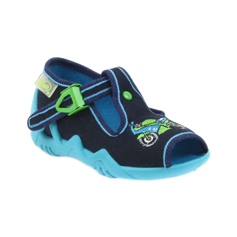 Befado calzado infantil pantuflas 217p095 azul verde azul marino 1