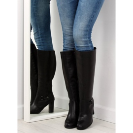 Botas negras de tacon alto QT02P Black negro 2 Botas negras de tacon alto QT02P Black negro 2