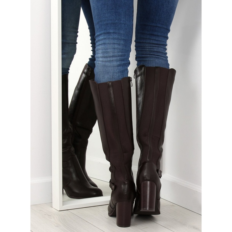 Botas de tacones marrones QT02P Marrón 1 Botas de tacones marrones QT02P Marrón 1