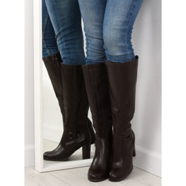 Botas de tacones marrones QT02P Marrón 2 Botas de tacones marrones QT02P Marrón 2