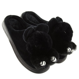 Pantuflas negras de mujer negras DD91 Black negro 3