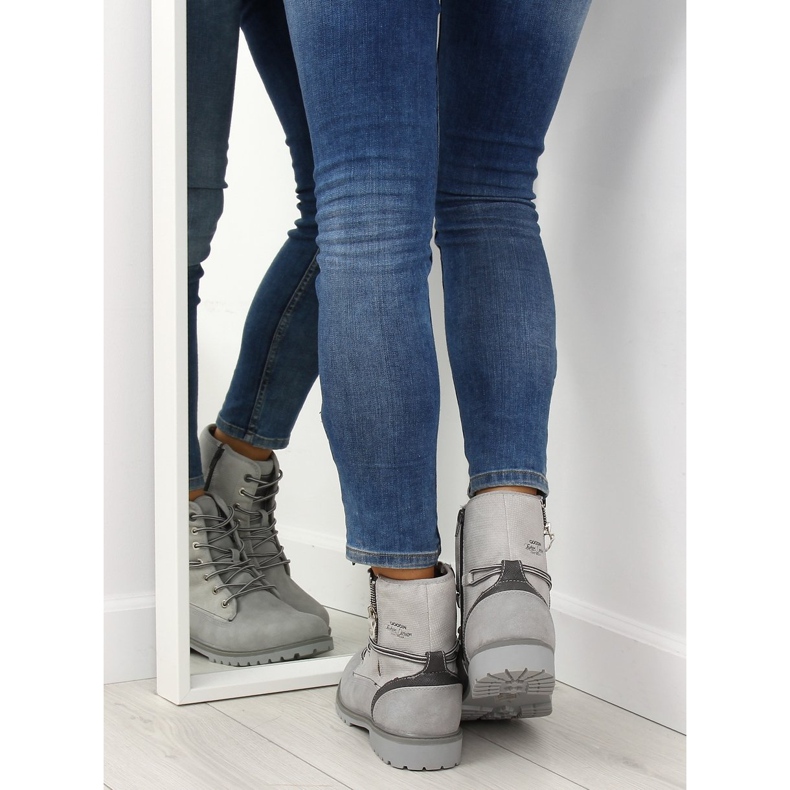 Botas grises cálidas de mujer GD-CC-18 LT.GRAY 1 Botas grises cálidas de mujer GD-CC-18 LT.GRAY 1