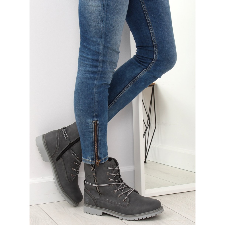 Botas de mujer cálidas grises GD-CC-18 DK.GRAY 2