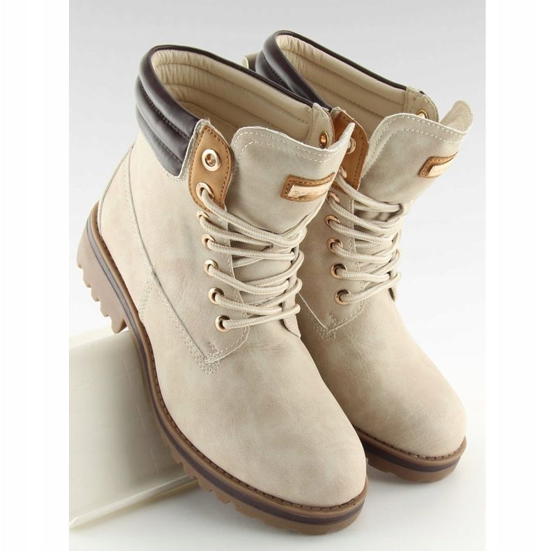 Botas Timber para mujer beige GD-ZN27 Beige 2 Botas Timber para mujer beige GD-ZN27 Beige 2