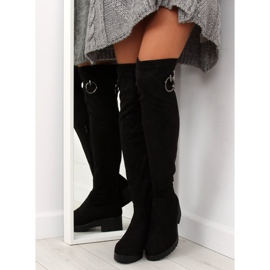 Negro Botas sobre la rodilla para mujer NC712 negro 4