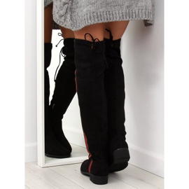Botas mosqueteras con raya negra HFN-0296-2 Black negro 2