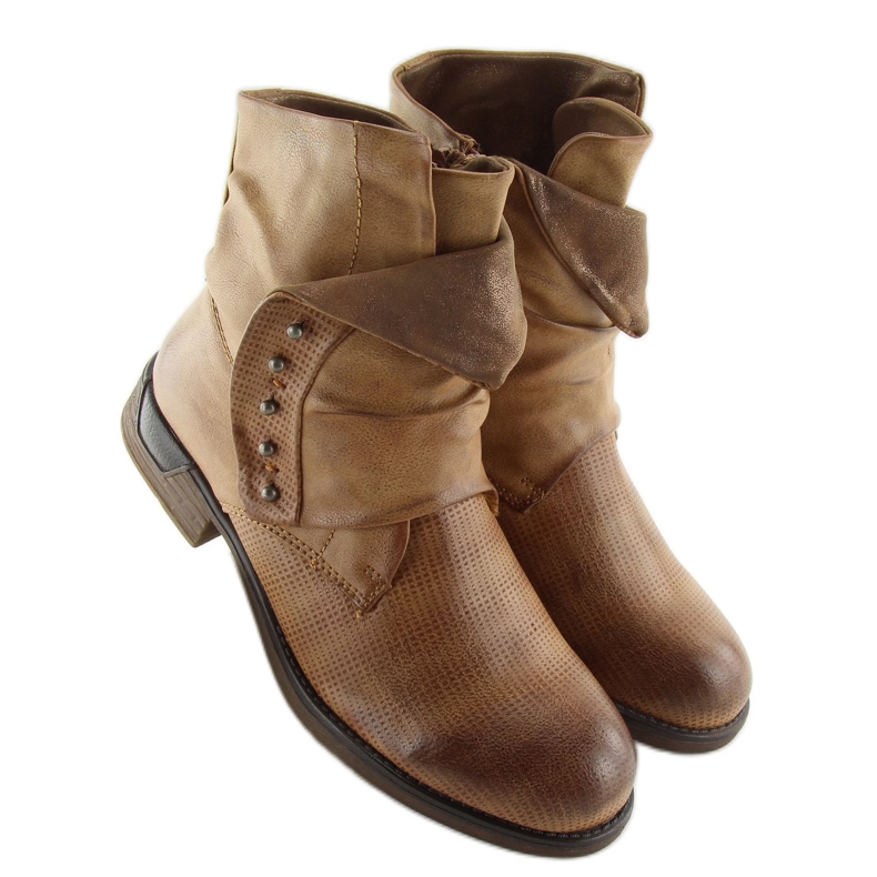 Botas camel para mujer JA3153 camel marrón 2