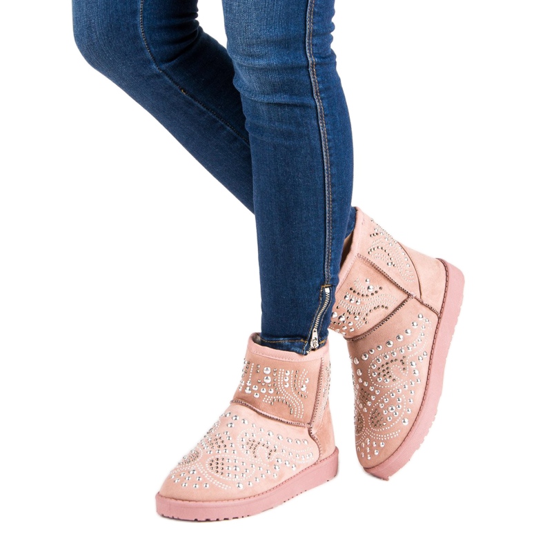 Botas de nieve rosa de moda rosado 2 Botas de nieve rosa de moda rosado 2