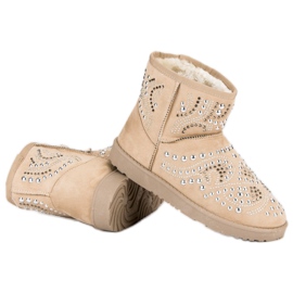 Botas de nieve beige de moda 1