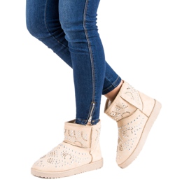 Botas de nieve beige de moda 5