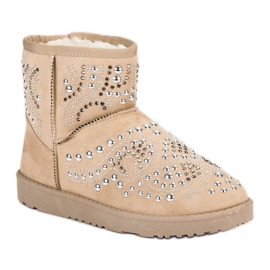 Botas de nieve beige de moda 6