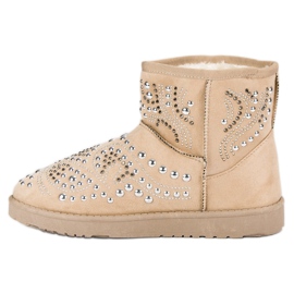 Botas de nieve beige de moda 7